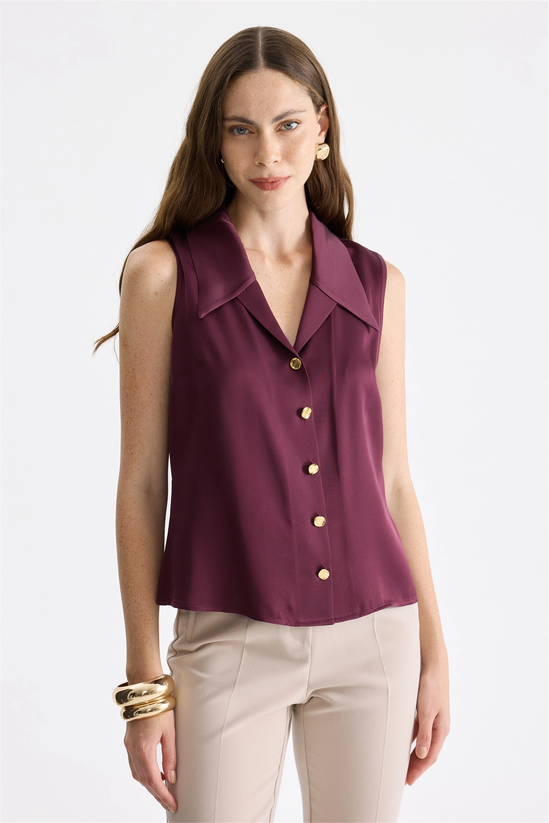 Mİ GÖMLEK 80471 - BORDO