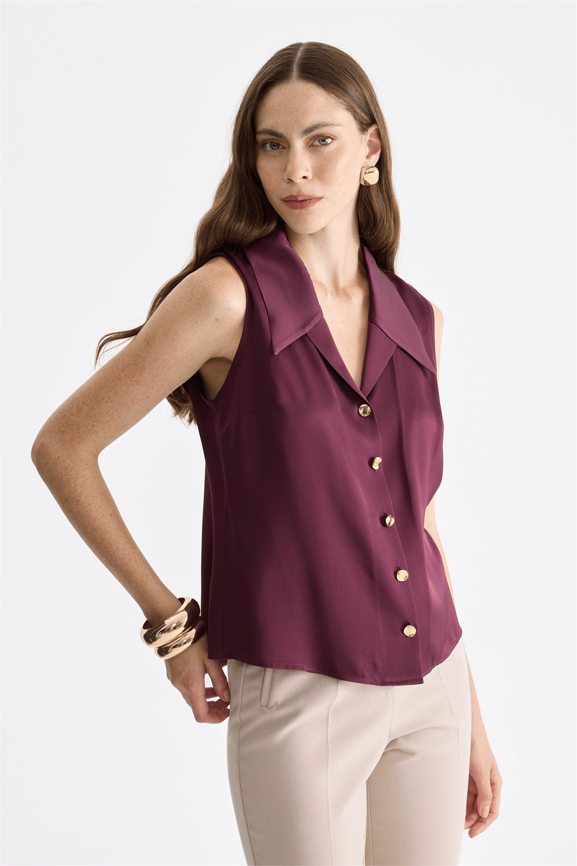 Mİ GÖMLEK 80471 - BORDO