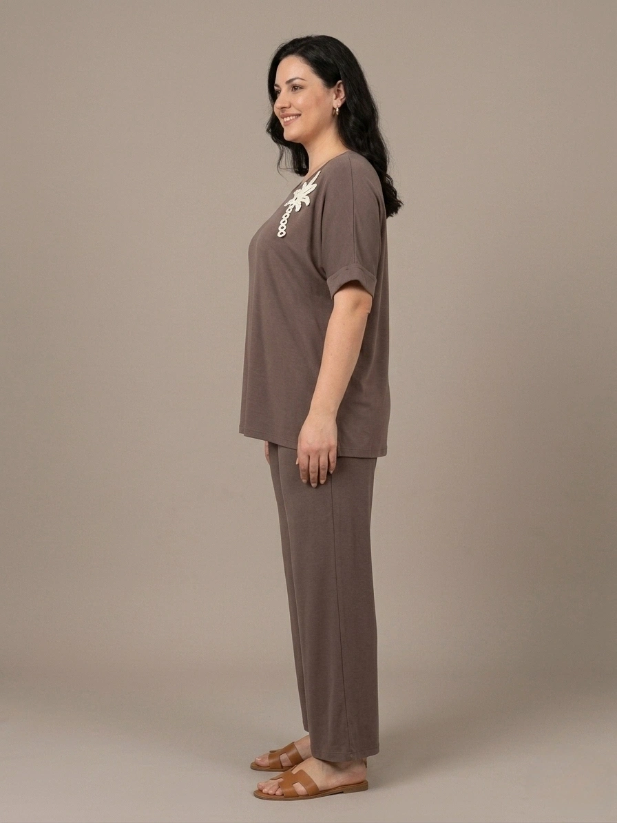 Mİ PANTOLON 80360 - KAHVE