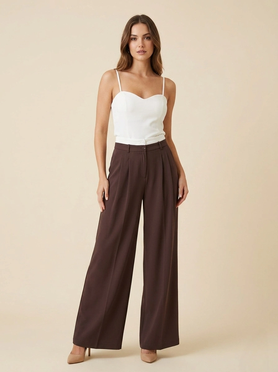 Mİ PANTOLON 85320 - KAHVE