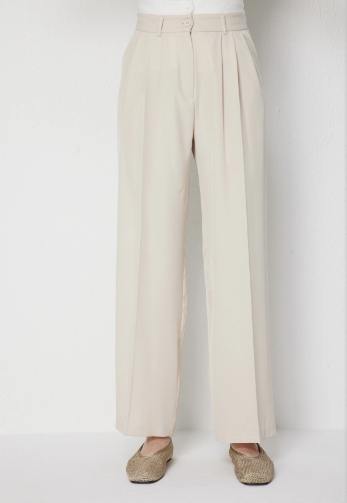 Mİ PANTOLON 85320 - KREM