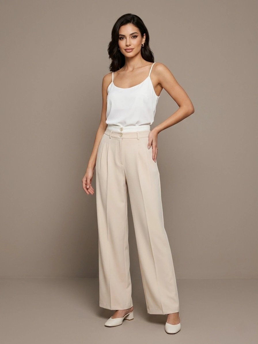 Mİ PANTOLON 85320 - KREM