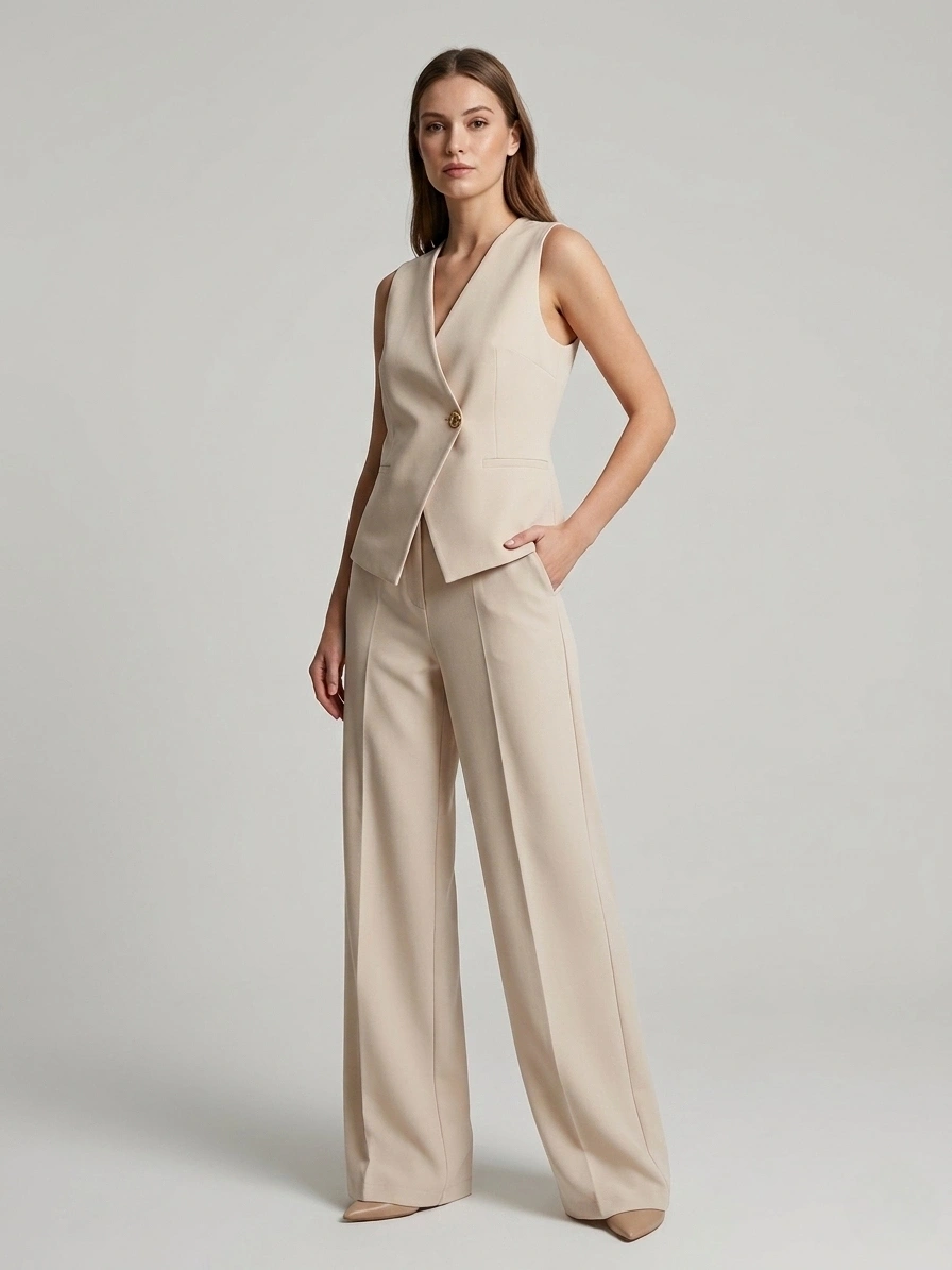 S.Y.COLLECTION PANT 9042 - BEJ