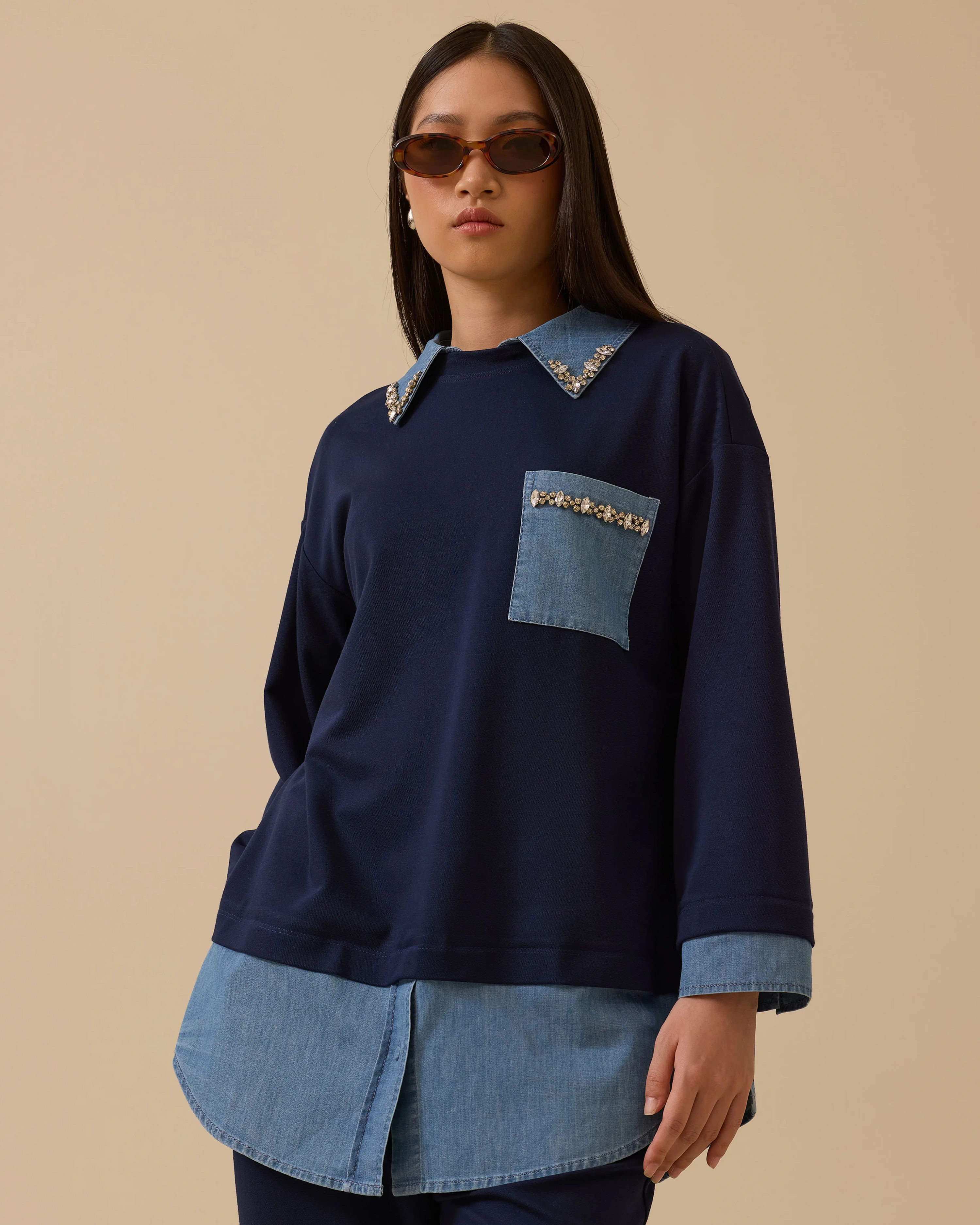 SCL SWEAT 2311005 - LACİVERT