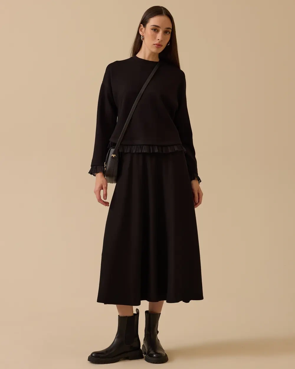 SCL SWEAT 2311011 - SİYAH