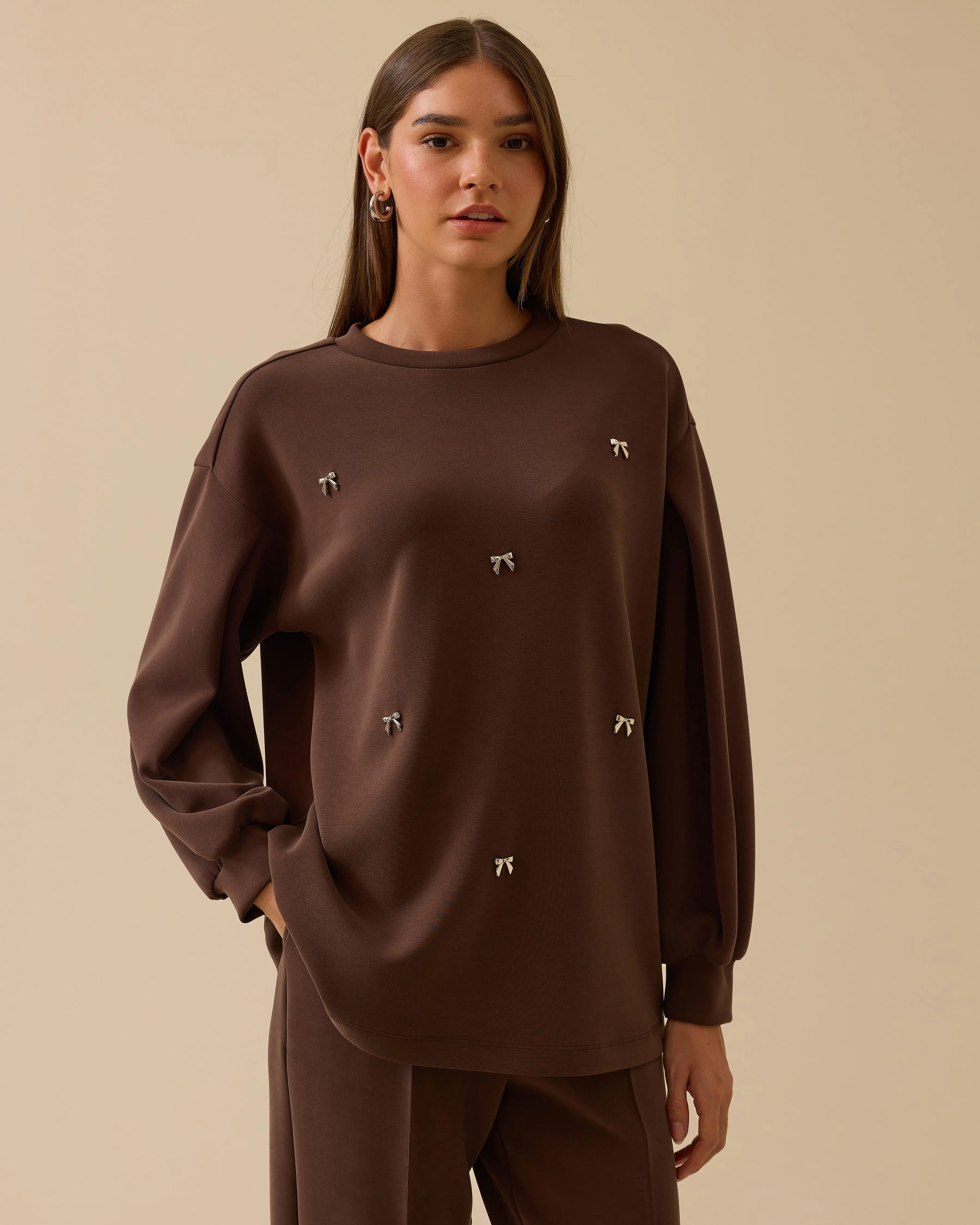 SEÇİL SWEAT 2310002 - KAHVE