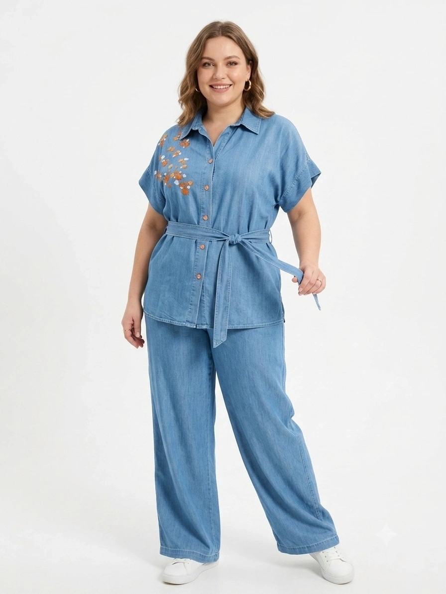 SEDNA TUNİK 7016 -PANTOLON 7208 MAVİ