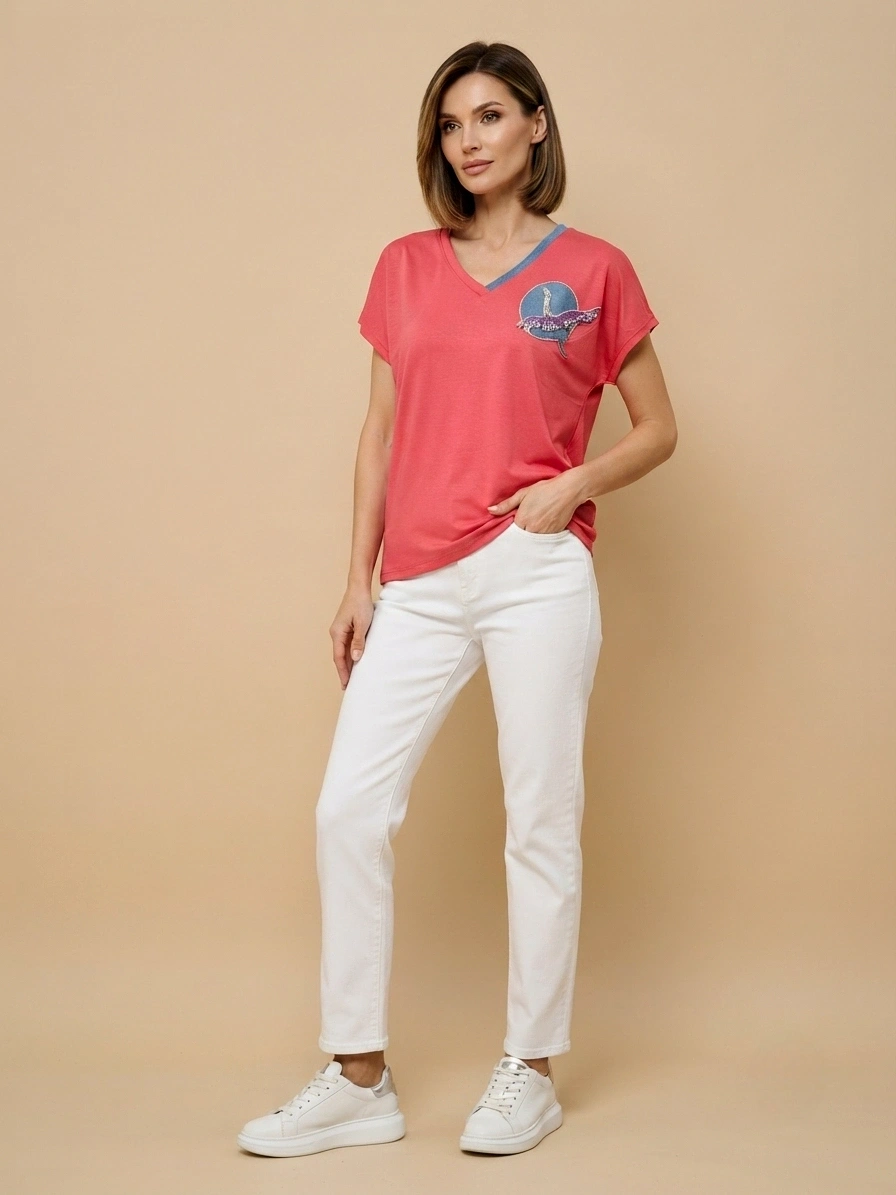 VEDİ TSHIRT 7043 - KIRMIZI
