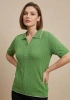 DESEN TRİKO BLUZ 26355 - YEŞİL