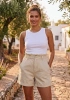 FASHION BAGGY ŞORT 542K1 - BEJ