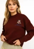 FASHION NAKIŞLI KAZAK 313K1 - BORDO