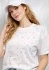 FASHION TAŞLI BLUZ 0082K - BEYAZ