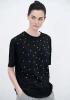FASHION TAŞLI BLUZ 0082K - SİYAH