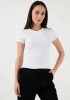 FASHION TSHIRT 444K1 - BEYAZ
