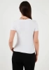 FASHION TSHIRT 444K1 - BEYAZ
