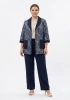 SEDNA KETEN CEKET 7502 -PANTOLON 7205  LACİVERT