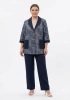 SEDNA KETEN CEKET 7502 -PANTOLON 7205  LACİVERT
