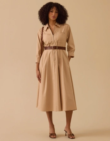 SEÇİL ELBİSE 1310013 - CAMEL