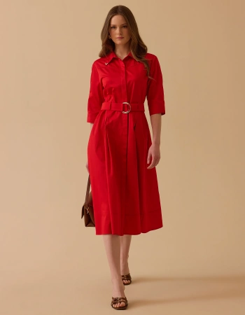 SEÇİL ELBİSE 1310004 - KIRMIZI