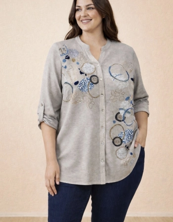 FLAŞ KREP GÖMLEK 1123 - GRİ