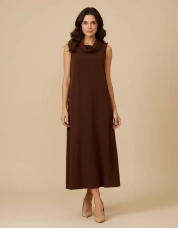 SEÇİL ELBİSE 1310061 - KAHVE