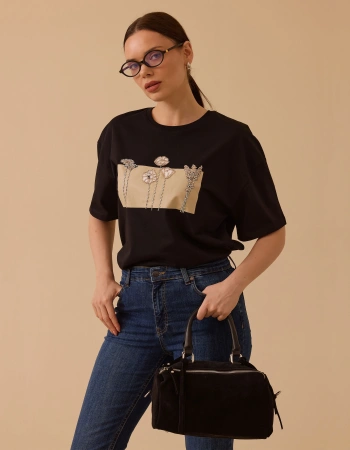 SEÇİL TSHIRT 2410004 - SİYAH