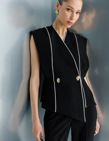 MODAİLGİ YELEK 70116 - SİYAH