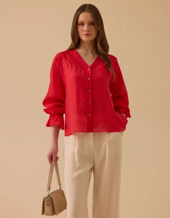 SEÇİL GÖMLEK 1510042 - KIRMIZI