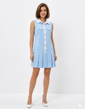 DOOP ELBİSE 8809 - MAVİ