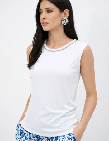 FASHION TAŞLI ATLET 140K - BEYAZ