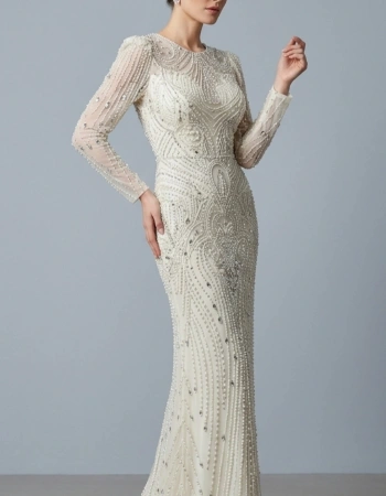 ANKYRA ABİYE ELBİSE 5826 - BEJ