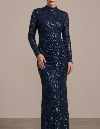 FAVELLA ABİYE ELBİSE 7231 - LACİVERT