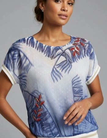 VEDİ ŞFN.BLUZ 7073 - MAVİ