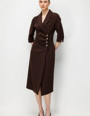MODAİLGİ ELBİSE 60027 - KAHVE