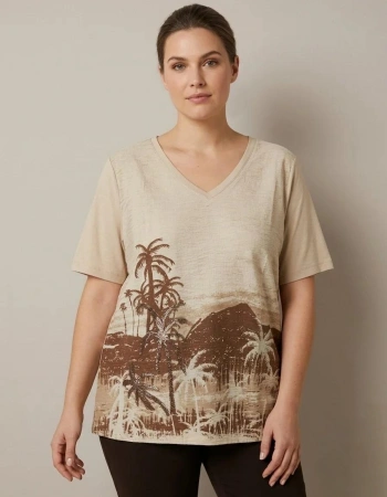 X-LİFE TSHIRT 7041 - BEJ