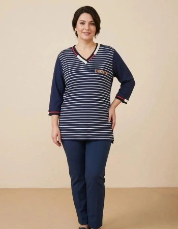 AYLİN BLUZ 538 - LACİVERT