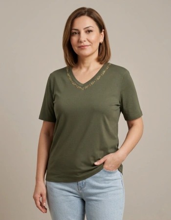 DESEN TSHIRT 26704 - HAKİ