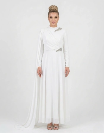 AHENK ABİYE ELBİSE 1094 - EKRU