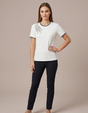 ANGORA BLUZ A110 - EKRU