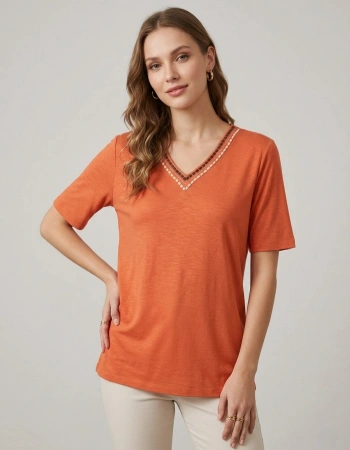 DESEN TSHIRT 26844 - ORANGE