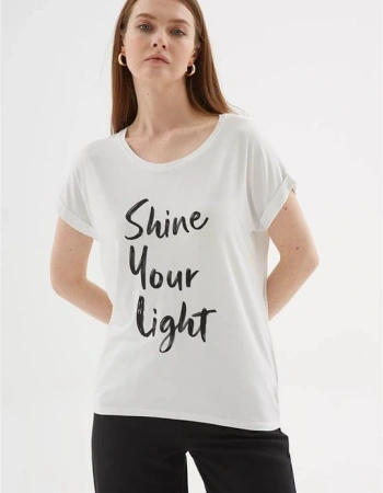 FASHION BLUZ 0074K - BEYAZ