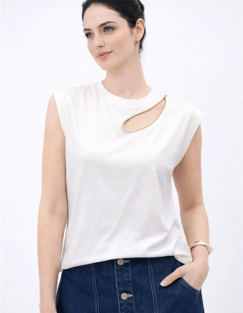 FASHION BLUZ 165K - EKRU
