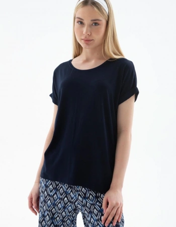 FASHION BLUZ 194K1 - LACİVERT