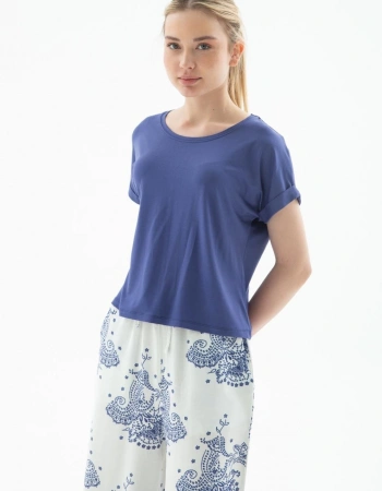 FASHION BLUZ 519K - İNDİGO