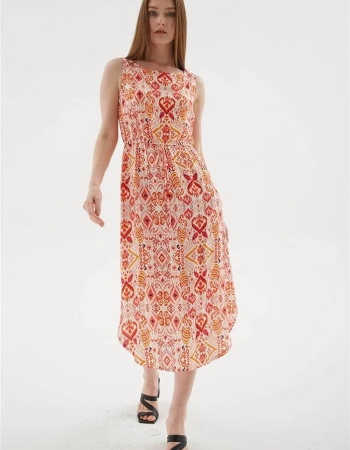 FASHION ELBİSE 154K - EKRU