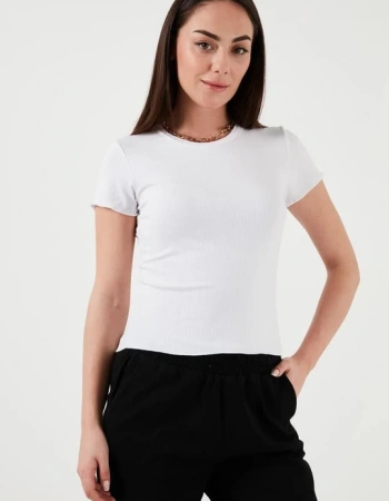 FASHION TSHIRT 444K1 - BEYAZ