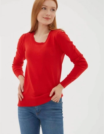 FASHION U YK KAZAK 779K1 - KIRMIZI