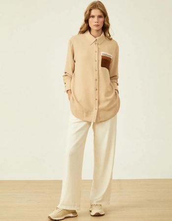 KAYRA BLUZ A24-11009 - BEJ