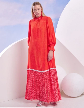 KAYRA ELBİSE 23060 - MERCAN