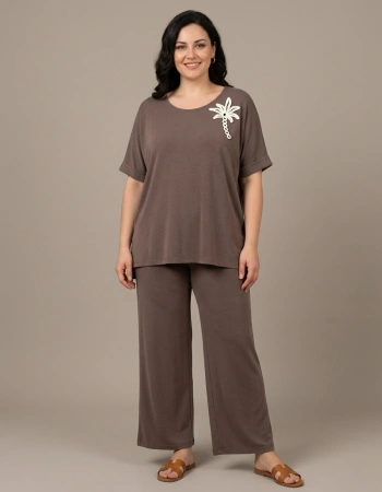 Mİ PANTOLON 80360 - KAHVE